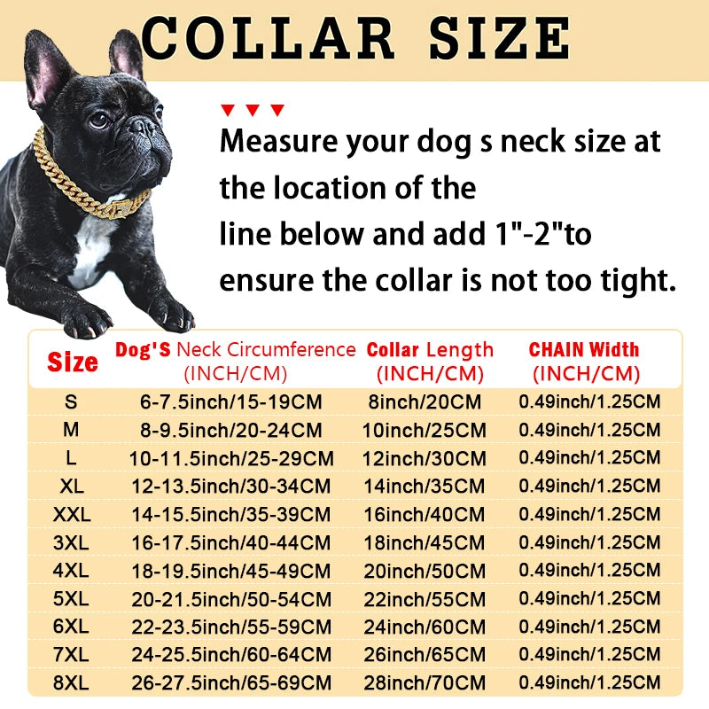 MiniChain Stylish and durable chain collar for dogs and cats