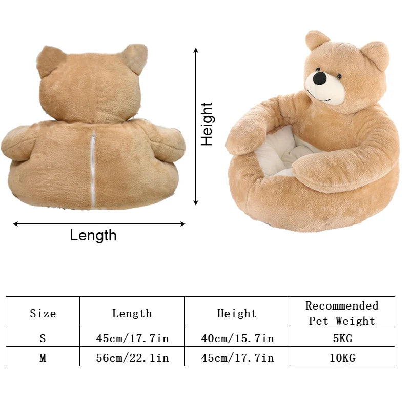 Giant Plush Bear Dog & Cat Bed