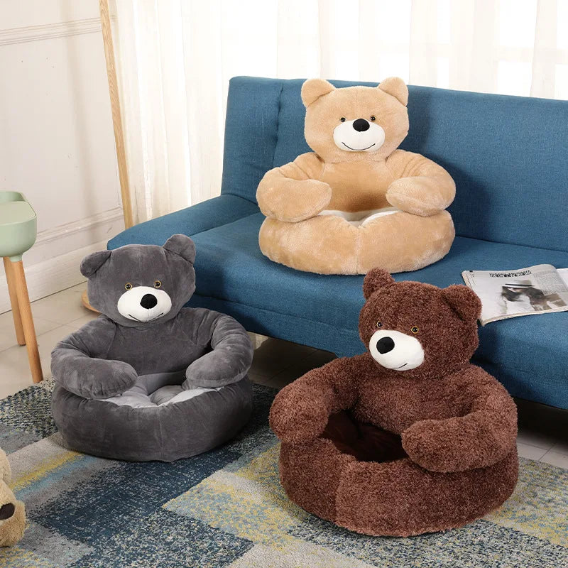 Giant Plush Bear Dog & Cat Bed