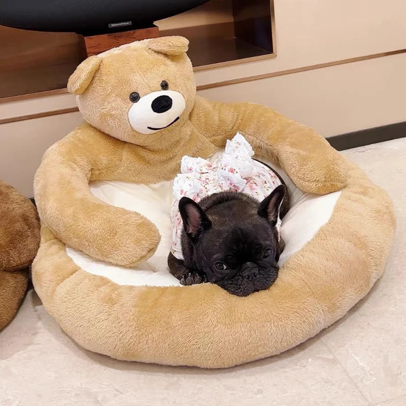 Giant Plush Bear Dog & Cat Bed