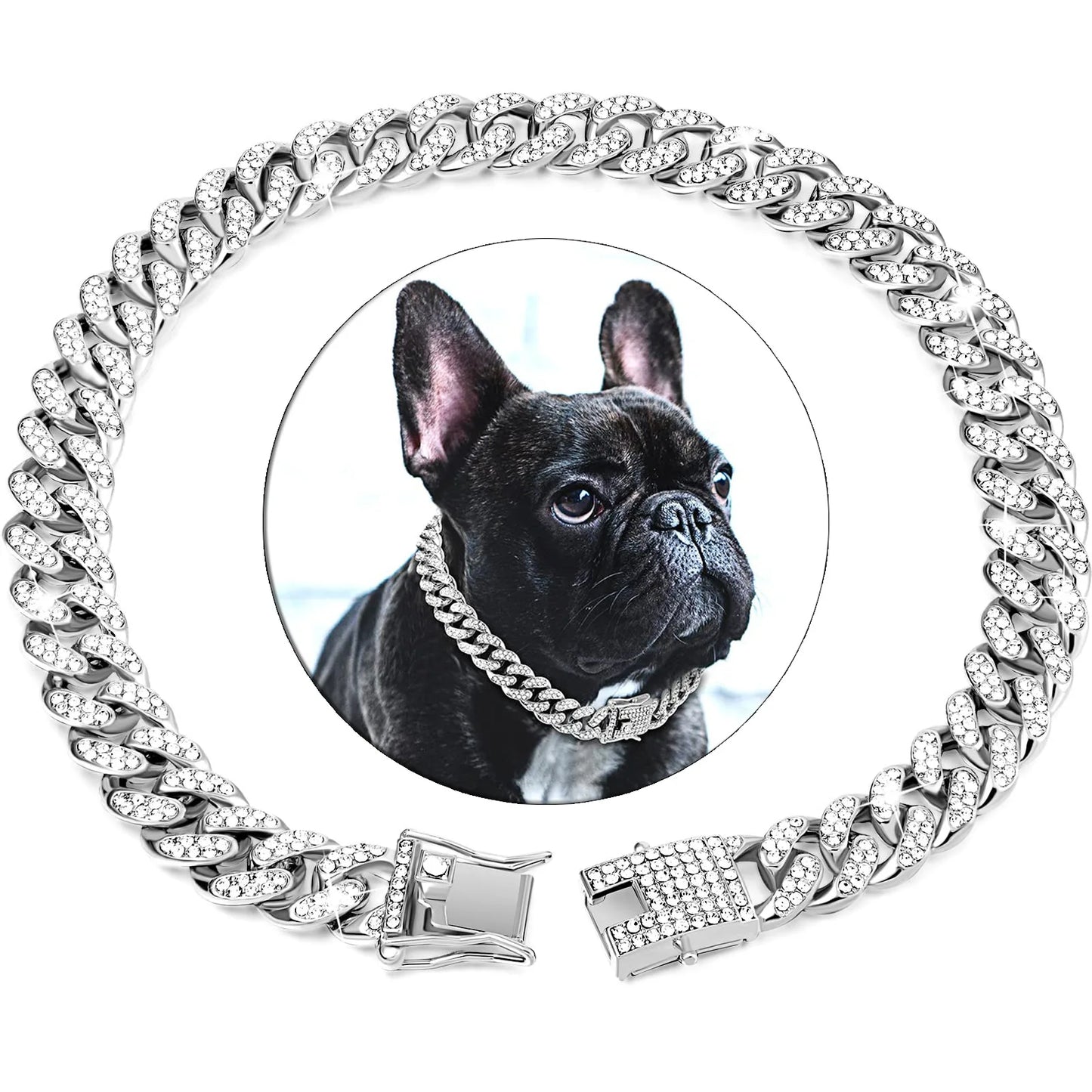 MiniChain Stylish and durable chain collar for dogs and cats