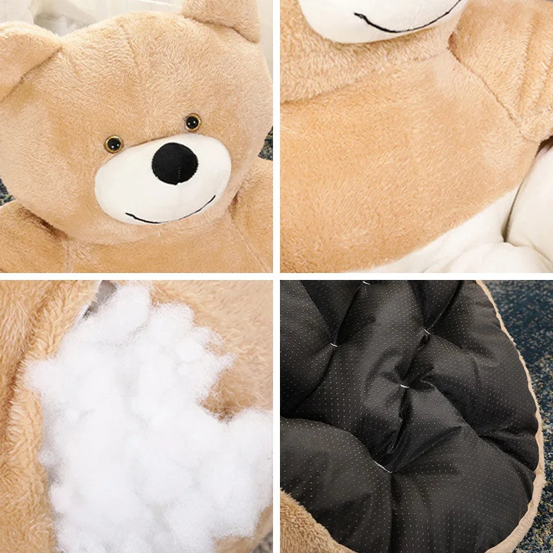 Giant Plush Bear Dog & Cat Bed