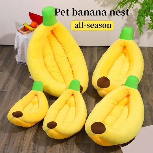 Banana-Shaped Dog and Cat Bed